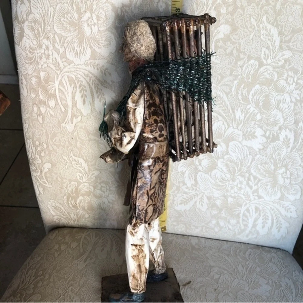 Mexican folk art paper machete old man figurine Hispanic‎ Latin handmade